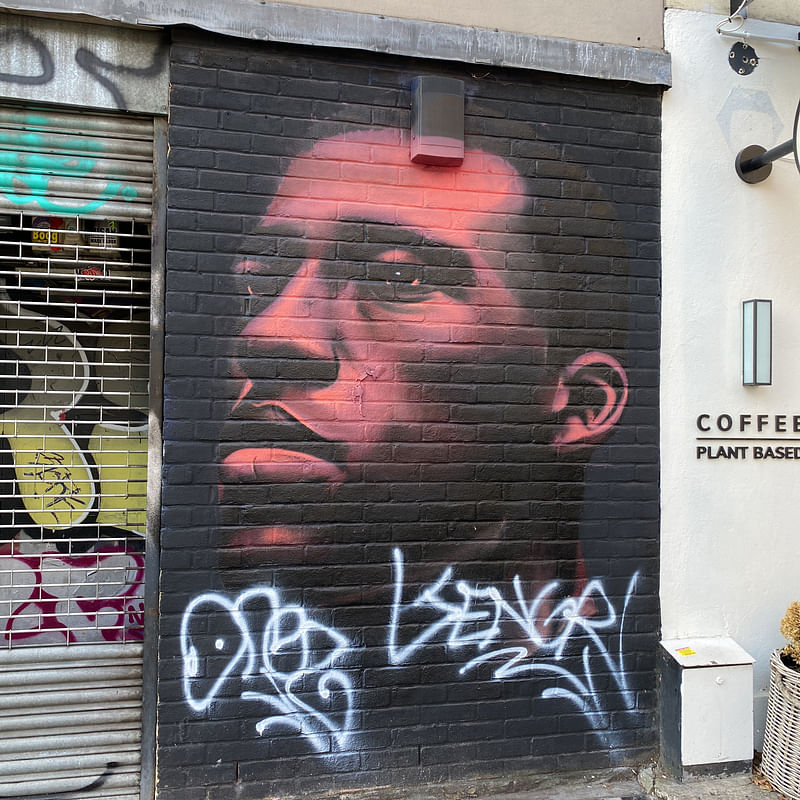 mural in  by artist unknown.