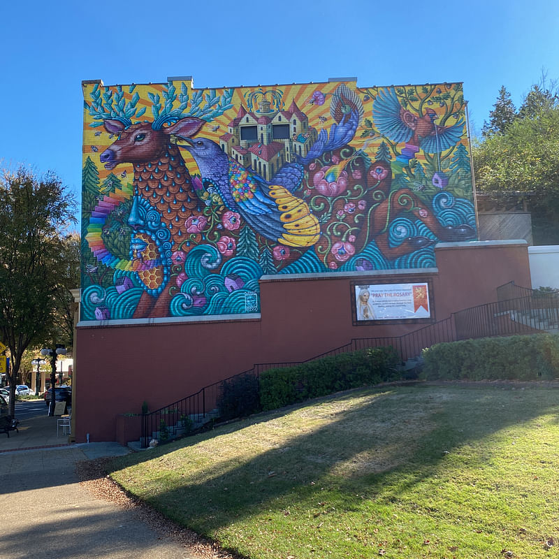 mural in Hot Springs by artist Danaé Brissonnet.