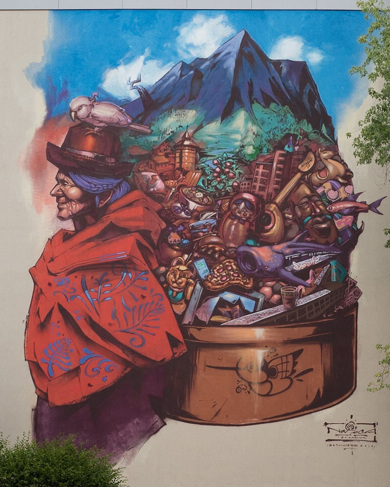 mural in Nürnberg by artist Nasca One.