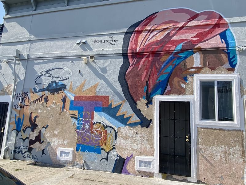 mural in Oakland by artist COVA.