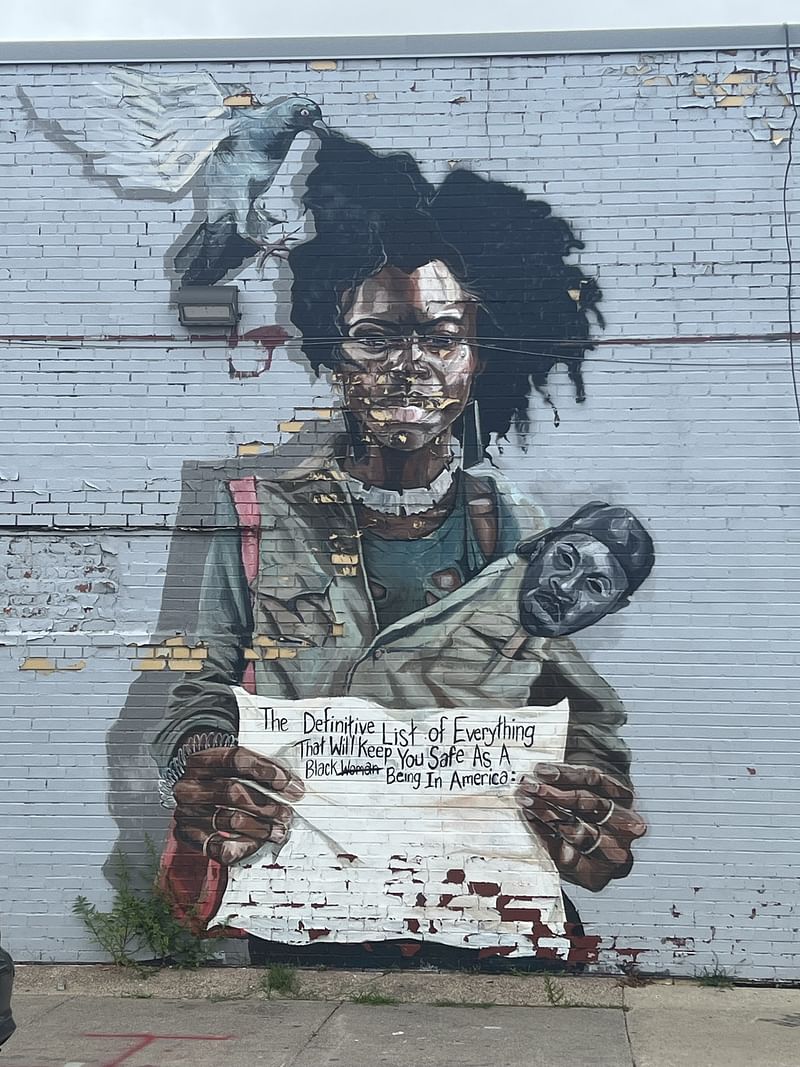 mural in Detroit by artist Sydney James.