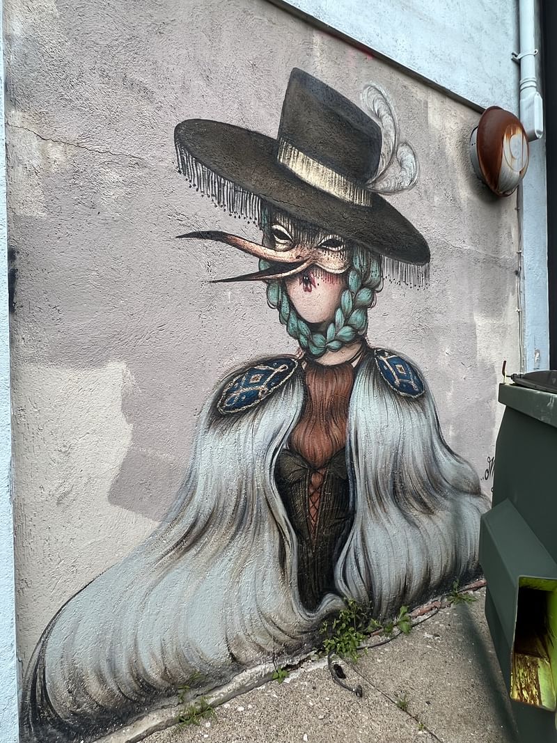 mural in Detroit by artist Miss Van.