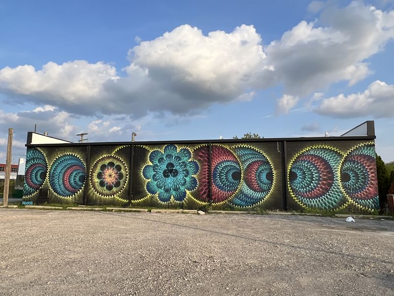 mural in Detroit by artist Hoxxoh.