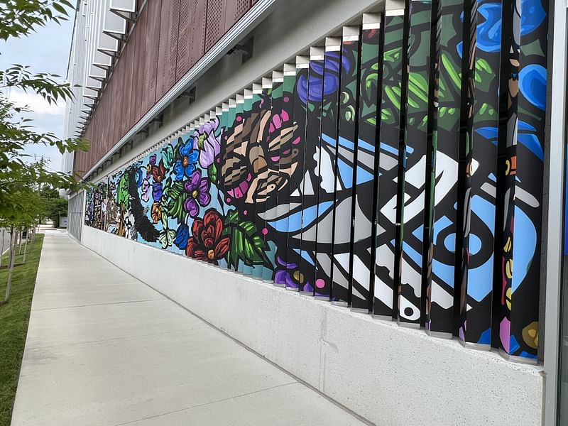 mural in Detroit by artist MasPaz.