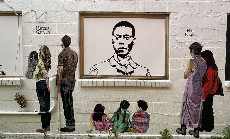 mural in Grand Rapids by artist unknown.